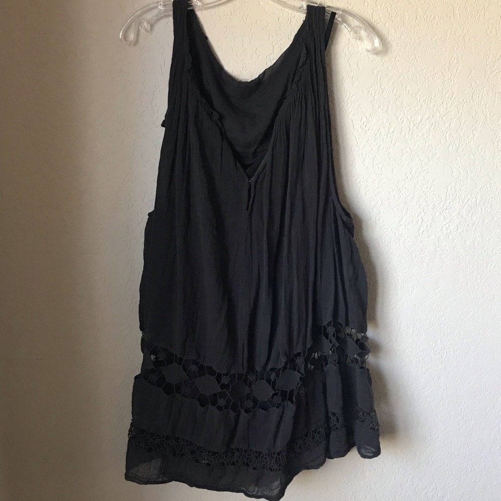 Free People Black tank Size M